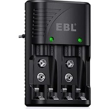 Nacario Ebl Ni-Mh Aa/aaa 9V Piller Için Hızlı Şarj - 4 Yönlü LED Ekranlı Şarj 6802