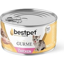 Nacario Bestpet Yavru Gurme Kediler Için, Tahılsız, Jöle Içinde Tavuk Parça Etli Yaş Mama, 85 gr x 12 Adet