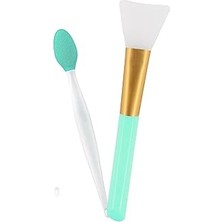 Nacario Hb Tasarım 2'li Set T Bölge Temizleyici Aparatı Uzun Sap Beyaz Silikon Maske Sürme Fırçası, Hbsclwq