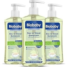 Nacario Biobaby Hassas Bebek Şampuanı – Saç Vücut Için, Organik Elma Özlü-3’lü Set (500 ml x 3)