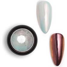 Nacario Holografik Efektli Beyaz Inci Tozu, Nail Art, Kalıcı Oje Tırnak Süsleme No.02