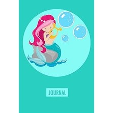 Nacario Cute Mermaid Journal: Teal 120 Page Lined 6x9 Notebook