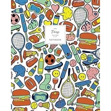 Nacario Things Notebook - Ruled Pages - 8X10 - Large: (Colourful Edition) Fun Notebook 192 Ruled/lined Page