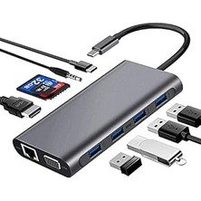 Nacario Codegen USB 3.1 Type-C – 11IN1 4xusb 3.0+Hdmi+Vga+Usb 3.1 Type-C + RJ45 Ethernet+ Sd/micro Sd Kart