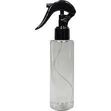 Nacario Alsun 100 Adet 250 ml Şeffaf Suluk Berber Kuaförler Için Boş Siyah Spreyli Pet Şişe