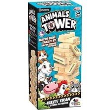 Nacario Animal Tower Blocks Tumbling Tower Game – 54-Piece Stacking Game For Kids & Adults – Fun Fam