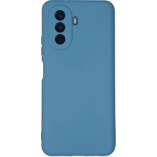 Aslanoğlu Store Huawei Nova Y70 Kılıf Nano Içi Kadife Silikon - Mavi