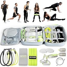 Nacario Rage Fitness Ex Kit 9'u 1 Arada Spor Salonu Çantalı - Kolları ile Germe, Ganimet Direnç Bantları