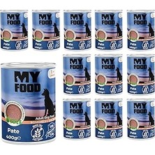 Nacario Myfood Yetişkin Somonlu Pate 400 gr x 12 Adet