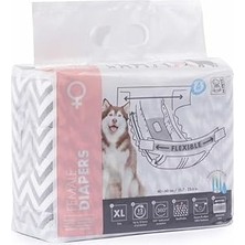 Nacario M-Pets Diapers Dişi Köpekler Için Külot Xl 10'lu