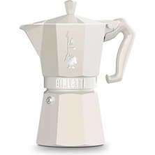 Nacario - Moka Exclusive: 6 Cups Ocak Üstü Espresso Pişirici - 270ML - Krem Renk - Alüminyum Gövde
