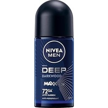 Nacario Nivea Men Erkek Roll On Deodorant Deep Dimension 50 Ml,72 Saat Ter Ter Kokusuna Karşı Koruma,mas