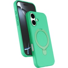 Aslanoğlu Store Apple Iphone 16 Plus Regal Magsafe Standlı Kapak - Yeşil