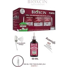 Nacario Bioxcin Forte Yoğun Saç Dökülmesine Karşı Şampuan 3X300 Ml, 50 Ml, Yüz Yıkama Jeli Hediye Set