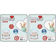 Nacario Paddlers Külot Bebek Bezi 6 Numara X-Large 60 Adet (15+Kg) Ekstra Fırsat Paketi (2 Paketi)