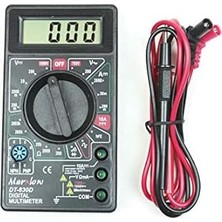 Nacario DT-830D Dijital Multimetre Avometre - Digital Ölçü Aleti - Akım, Voltaj, Direnç Ölçer - Siyah Ölçü