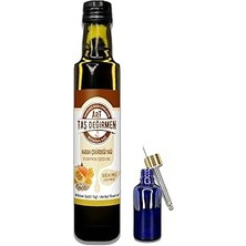 Nacario Taş Değirmen Soğuk SIKIM%100 Saf Doğal Kabak Çekirdeği Yağı 250ML (30 ml Dolum Şişesi Hediye!)