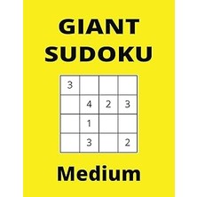 Nacario Independently Published Giant Medium Yellow Sudoku Book, 4x4 Puzzles, 50 Pages, 8.5X11