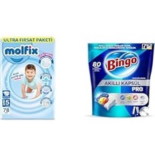 Nacario Molfix 3D Junior 5 Beden Aylık Paket 78 Adet, Beyaz X2 + Akıllı Kapsül 80'li X2
