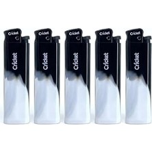 Nacario Cricket Taraftar Çakmak Orijnal Boy Taşlı 5'li Set Taraftar Çakmak - Siyah Beyaz