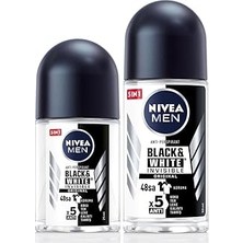 Nacario Nivea Men Erkek Roll-On Deodorant Black&white 50ML Mini Roll-On Black&white 25ML