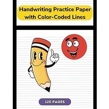 Nacario Independently Published Handwriting Practice Paper With Color-Coded Lines: Pre-K, 1-2 Grade Writing