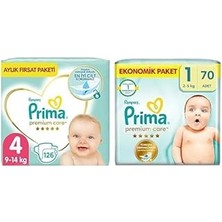 Nacario Bebek Bezi Care 4 Beden 126 Adet Maxi Aylık Fırsat Paketi & Bebek Bezi