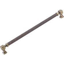 Nacario Talas Antik Sarı Tırtıklı Metal Kulp 288 mm Kapak Kulpu Dayanıklı Kulpları Mobilya Çekmece Dolap
