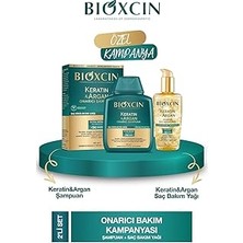 Nacario Bioxcin Keratin & Argan Onarıcı ŞAMPUAN300 ml + Kertin Argan Saç Bakım Yağı
