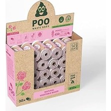 Nacario M-Pets Poo Dişki Poşeti̇ 15 Yaprak Gül Kokulu 30LU Paket