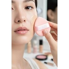 Nacario Miniso Şeftali Pembesi Mini Makyaj Süngeri Seti – Detay Uygulama 3’lü
