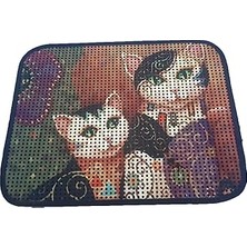 Nacario Miapet Elekli Desenli Tuvalet Önü Paspası 60 x 45 cm Maske