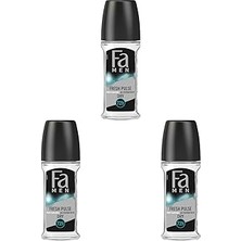 Nacario Fa Men Fresh Pulse Terleme Karşıtı Roll-On 50 ml Erkek 1 Adet 3lü Paket