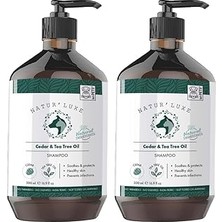 Nacario M-Pets Naturluxe Dog Shampoo Cedar & Tea Tree Oi̇l 500ML (2 Paketi)