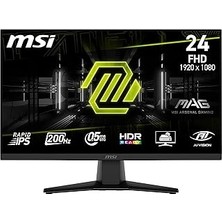 Nacario Msi 23.8" Mag 242F, Monitör, Fhd, 16:9 Flat, Rapid Ips, 200Hz, 0.5ms (Gtg) Freesync
