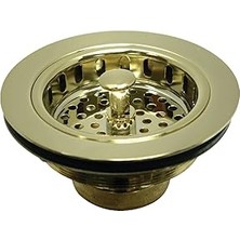 Nacario Brass KBS1002 Döküm Ağır Hizmet Sepet Süzgeç, Cilalı Pirinç