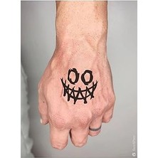 Nacario Bearpear Gülen Yüz Geçici Dövme Halloween Tattoo