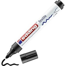 Nacario Edding 4500 Tekstil Kalemi - Siyah - 1 Kalem - 2-3 mm Yuvarlak Uç