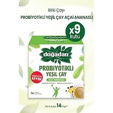 Nacario Dogadan Probiyotikli Yeşil Çay Açai Ananaslı 14'lü x 9 Adet