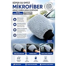 Nacario Kalın Mikrofiber Oto Araba Yıkama Kurulama Havlusu, Orta Boy Çift Katlı Araç Kurutma Torpi
