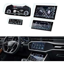 Nacario Engo Audi A6 Ekran Koruyucu Set Multimedya Kumanda Gösterge Klima
