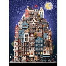 Nacario Anatolian Puzzle - Amsterdam Starry Night / 1000 Parça Puzzle, #1183