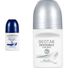 Nacario Deotak Erkekler Için Roll-On Deodorant (35 Ml) x Deotak Erkekler Için Invisible Roll-On De