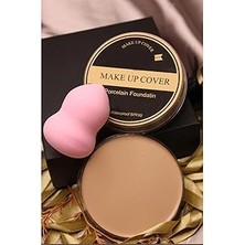 Nacario Make Up Cover Porselen Fondöten Kapatıcı 209 + Armut Makyaj Süngeri 10 (Orta Açık)