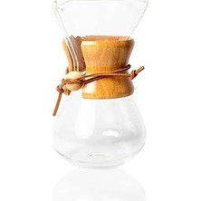 Nacario Epinox Cam Dripper Kahve Ekipmanı, 600 Ml, 4 Cup (Chemex Modeli)