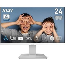 Nacario Msi 23.8" MP2412W, Kurumsal Monitör, Fhd, 16:9 Flat, Va 100Hz 1ms Adaptive-Sync Beyaz