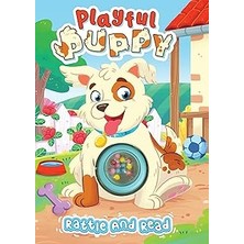 Nacario Playful Puppy - Children's Rattle And Read Interactive Sensory Board Book With Spinning Rattle