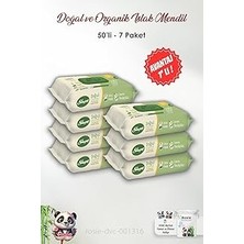 Nacario 7 Adet Sleepy Doğal Organik Islak Mendil 50'li Rosie