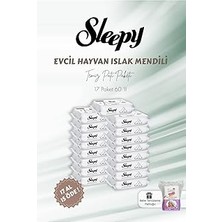 Nacario Sleepy 17 Al 10 Öde Evcil Hayvan Islak Havlusu 60'lı Bebe Temizleme Pamuğu