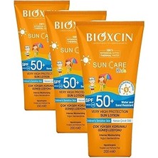 Nacario Bioxcin Sun Care Çok Yüksek Korumalı Çocuk Güneş Kremi,% 100 Botanik Aktif, 50 Spf, 200 ml (3 Paket